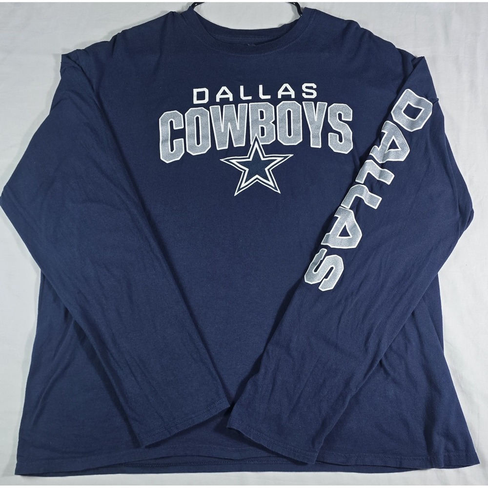 Dallas Cowboys NFL Fanatics Dash Long Sleeve One Sided Men's Shirt Navy 2XL